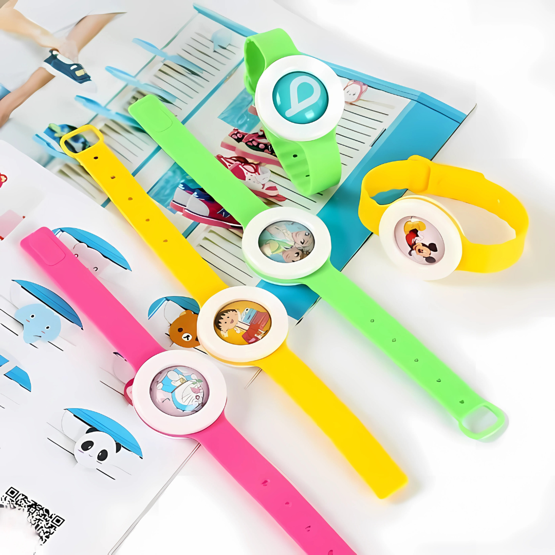 Pack x3 Und. Pulsera Antimosquitos para Bebés MosquitoGuard Kids - 3 pulseras, 0 picaduras: protege a tus hijos en casa o al aire libre.