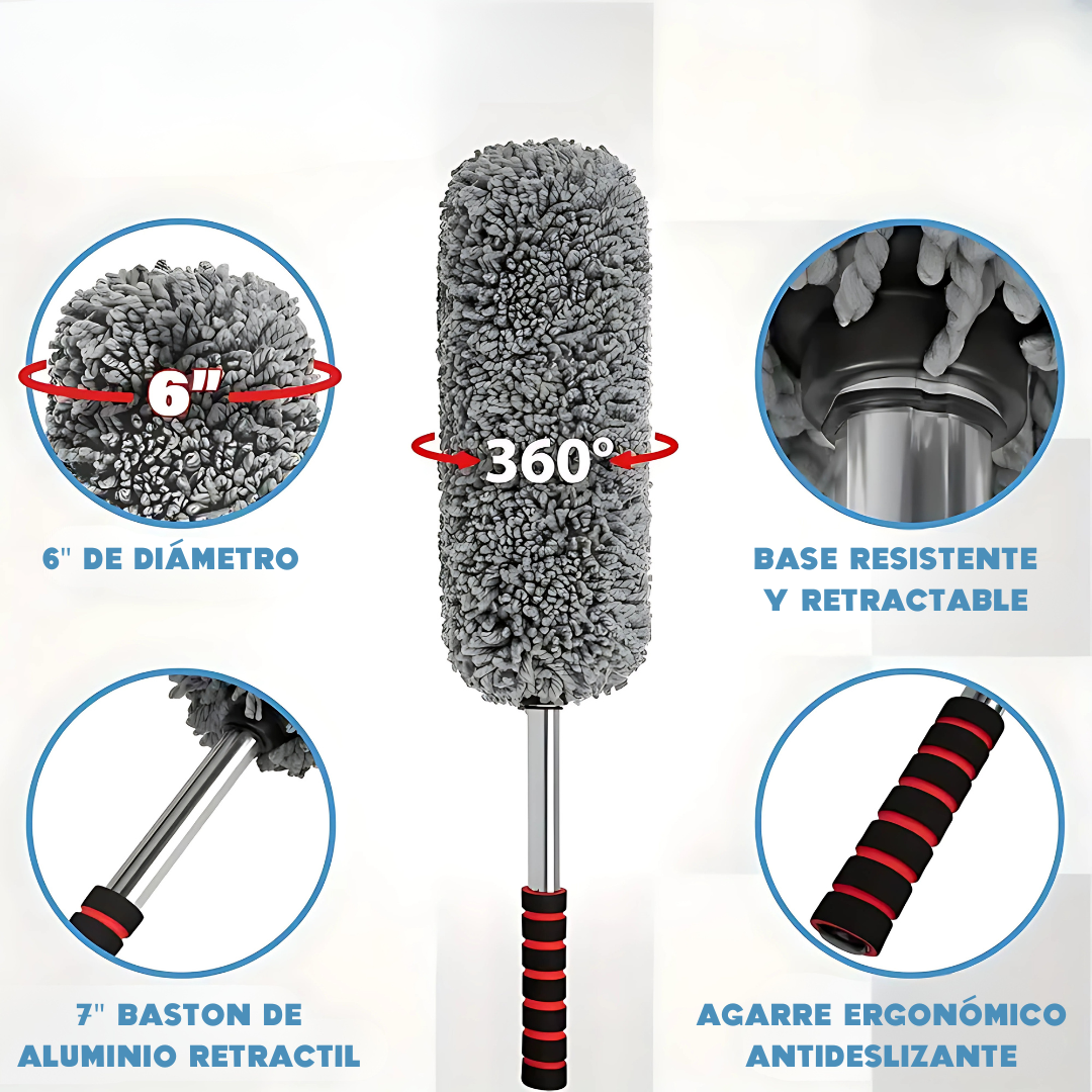 Plumero MicroFlex Duster - Adiós al polvo, hola al brillo instantáneo. Porque tu auto merece verse impecable todos los días.