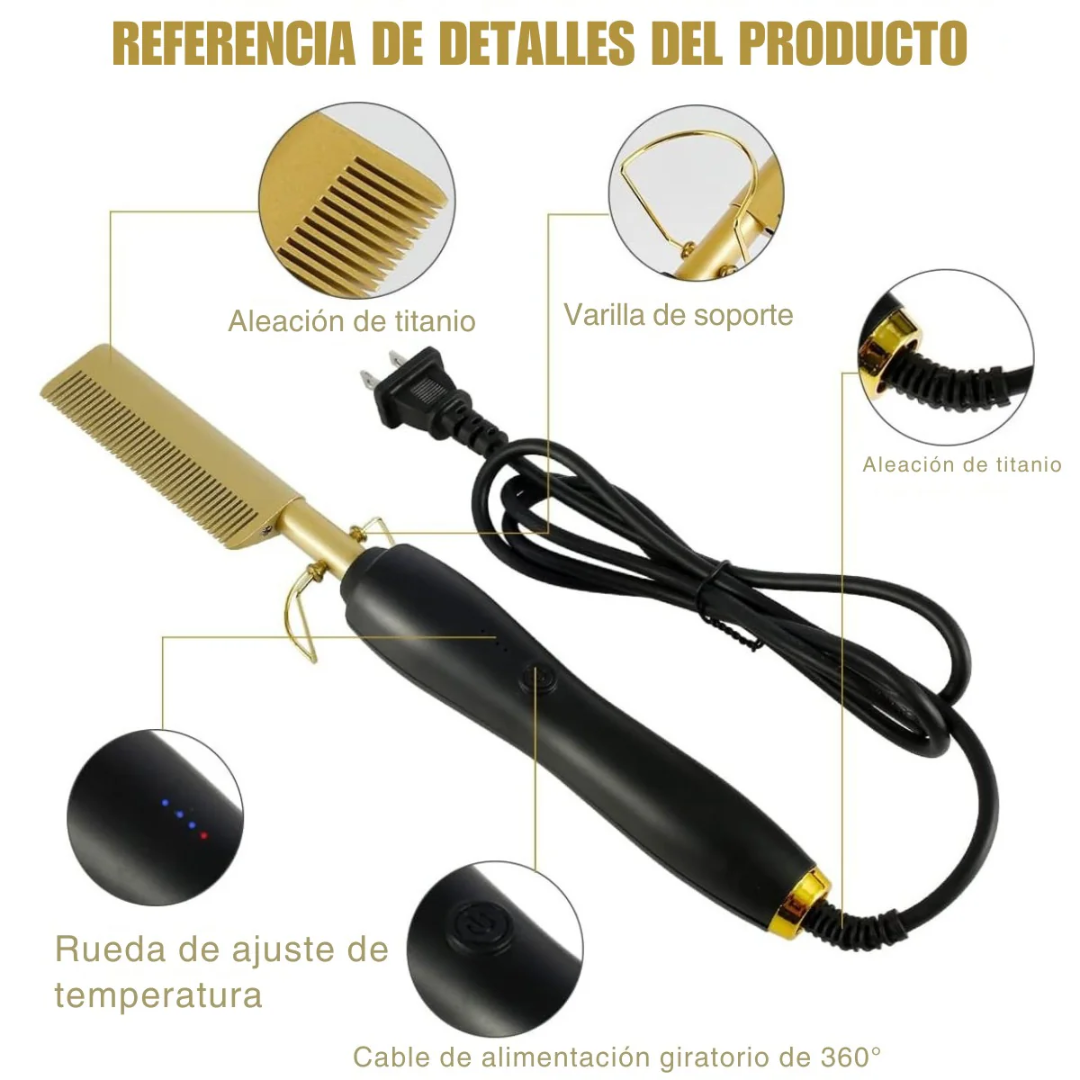 Peine CeramiBrush Pro – Peina, alisa y cuida tu cabello sin esfuerzo.