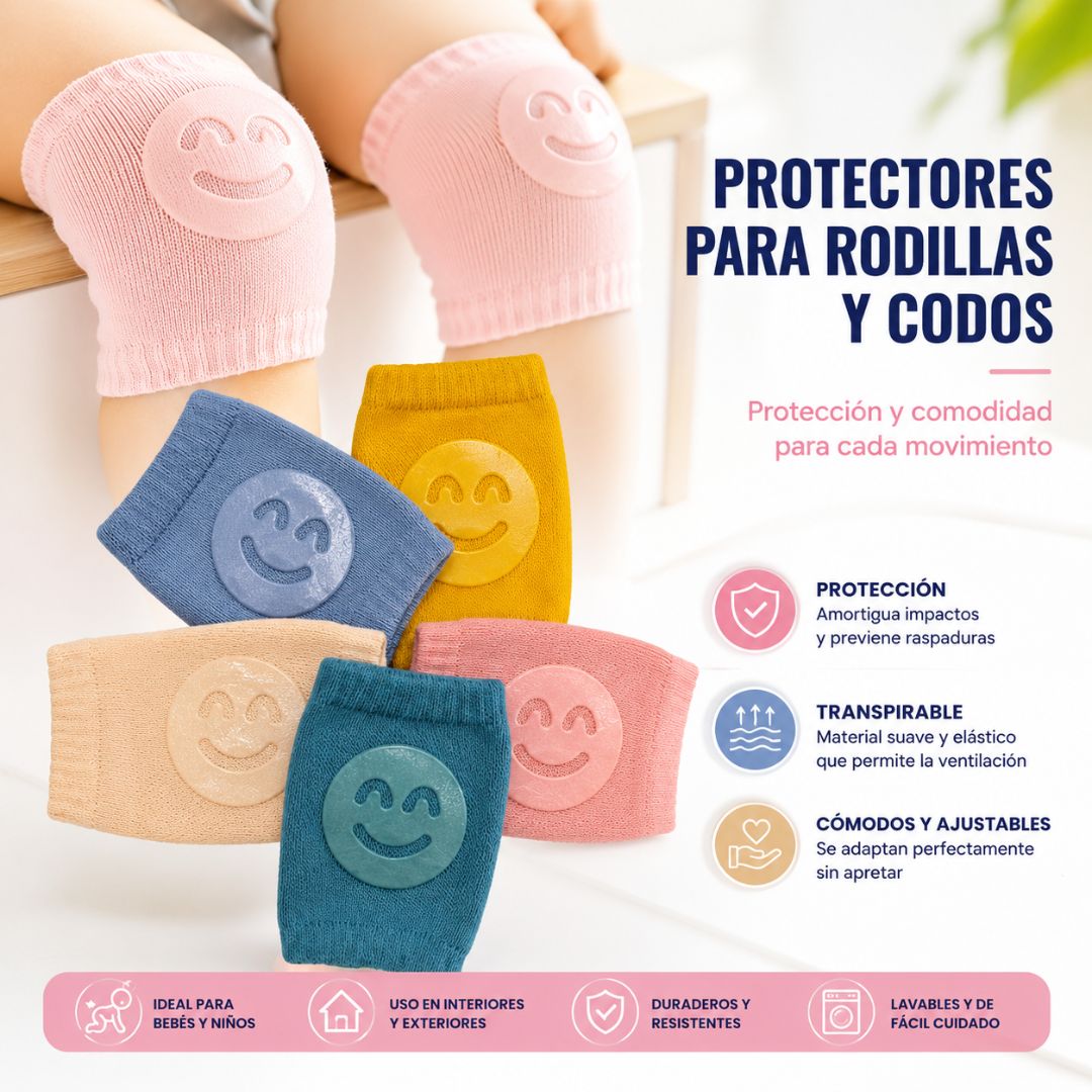 RODILLERAS DE BEBÉ (PACK x2 PARES) – Protección suave para gatear, explorar y crecer con confianza