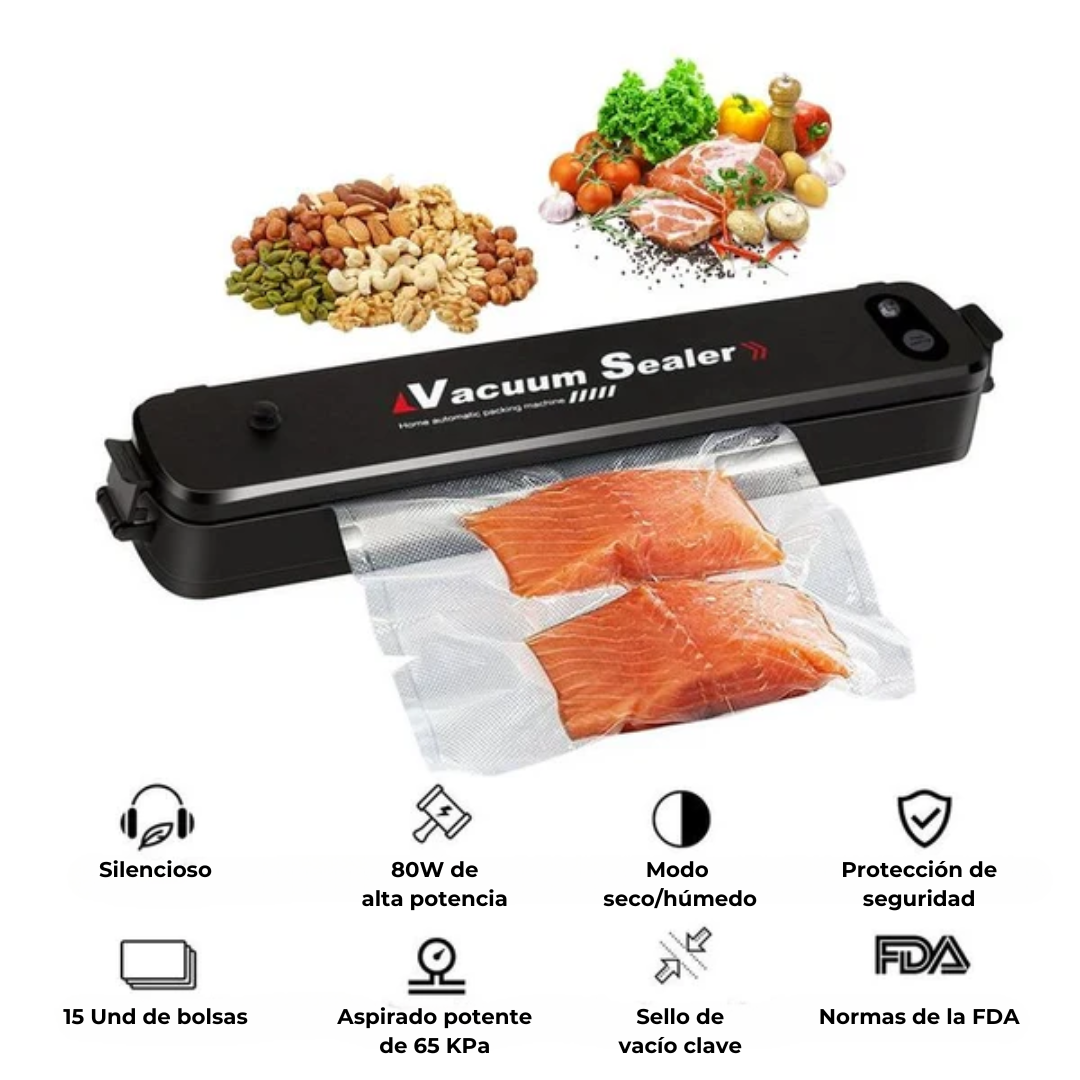 Sellador al vacío AeroSeal Pro - Dile adiós al desperdicio, mantén tu comida fresca por más tiempo.