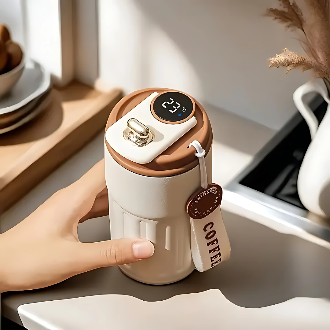 Taza con sensor ThermoPulse™ - Controla el calor de tu café, saborea cada instante como debe ser.