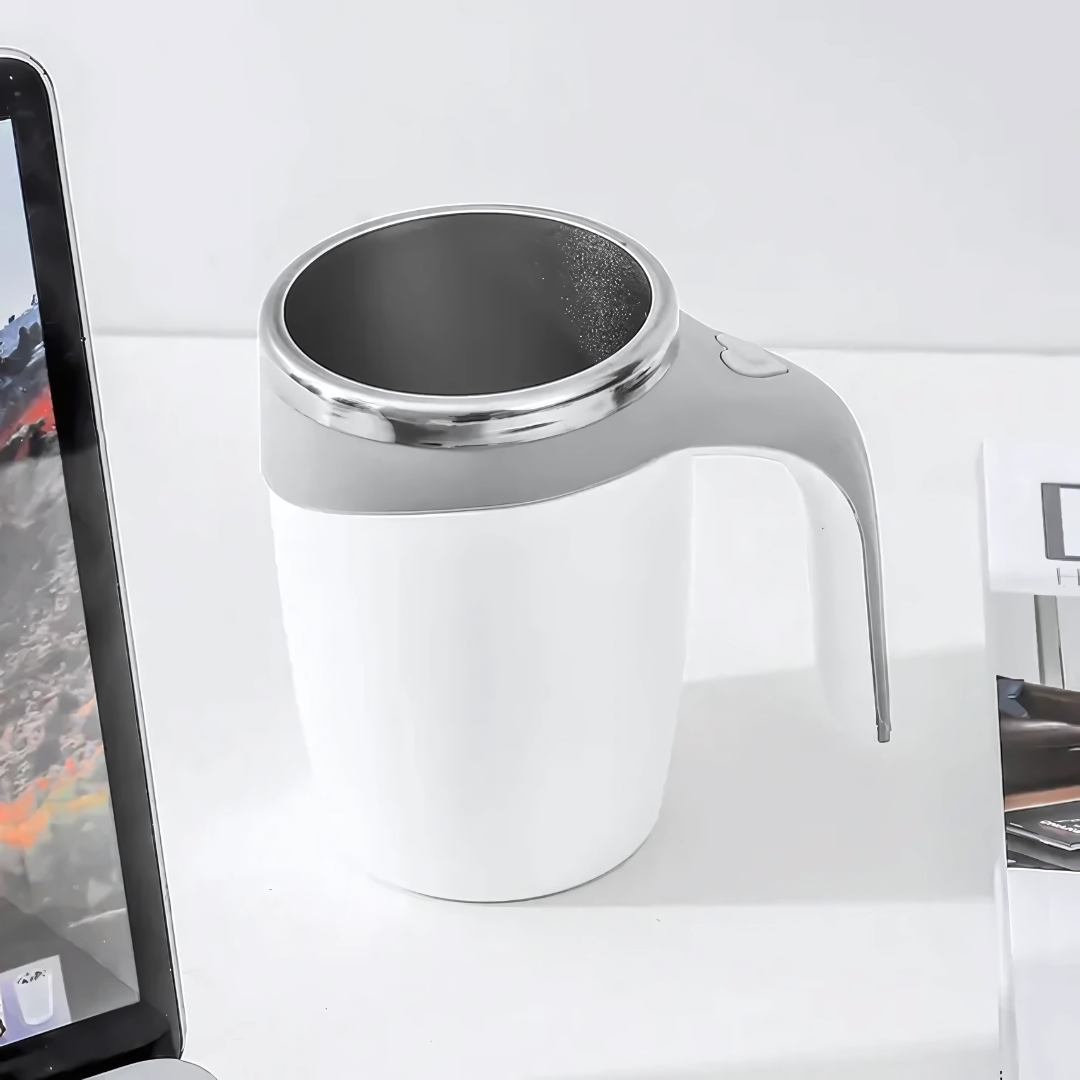 Taza Automezclable SwiftSip™ - Olvídate de los grumos y cucharas sucias.