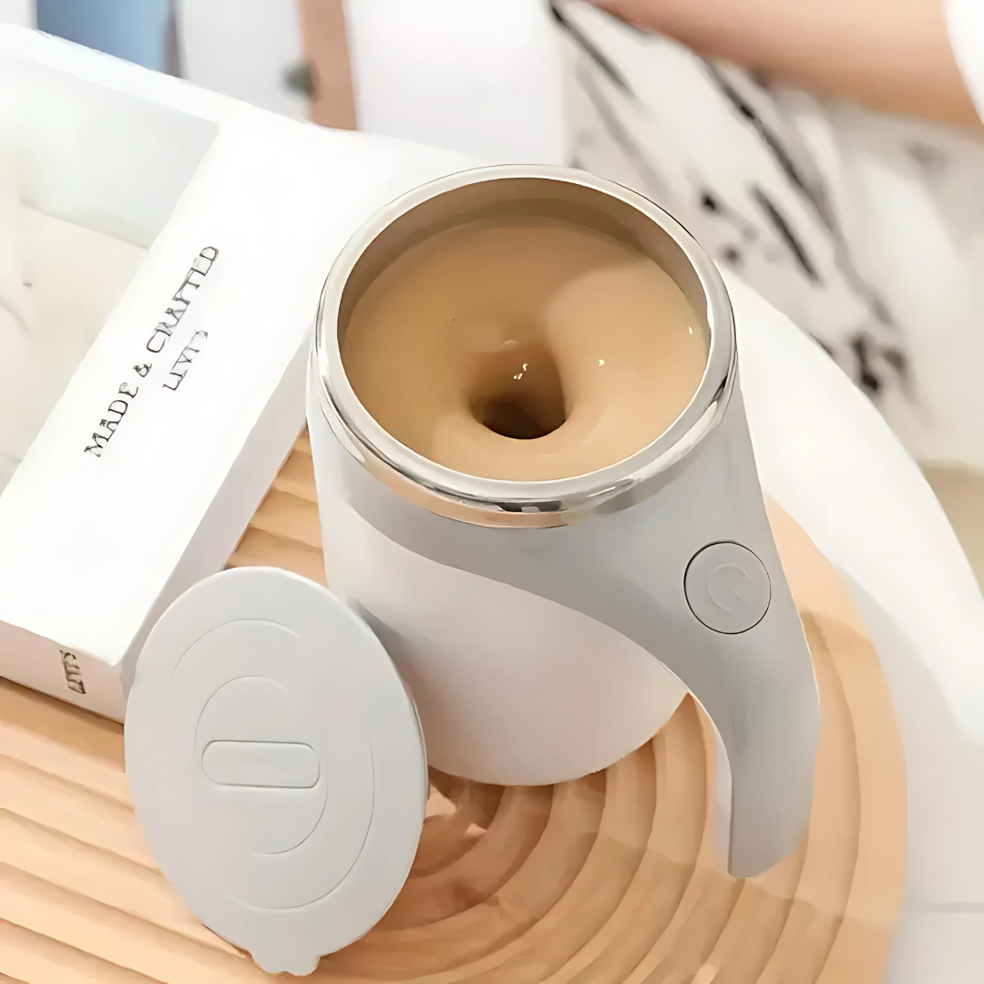 Taza Automezclable SwiftSip™ - Olvídate de los grumos y cucharas sucias.
