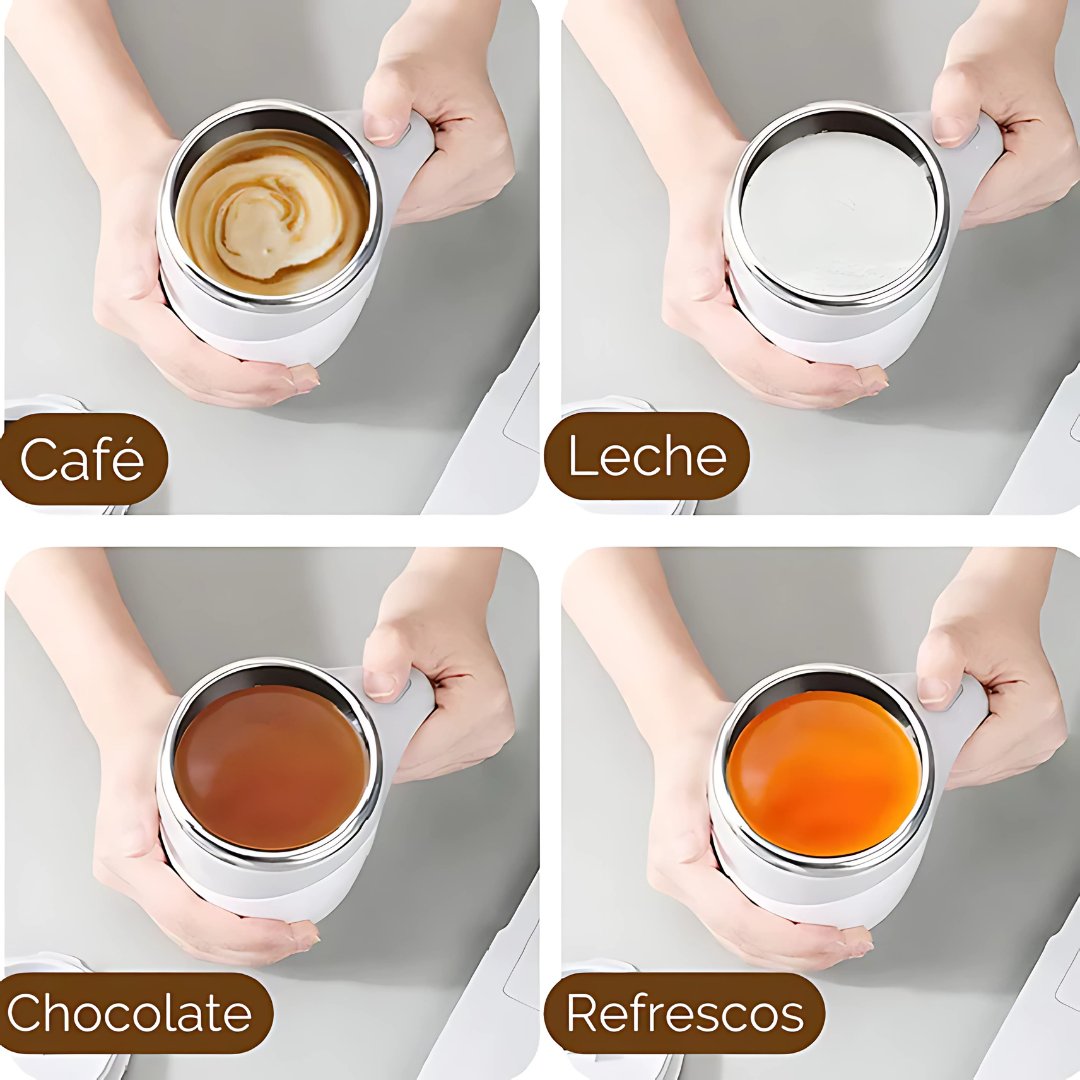 Taza Automezclable SwiftSip™ - Olvídate de los grumos y cucharas sucias.