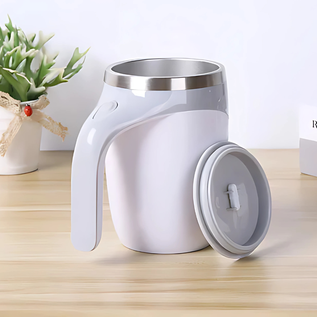 Taza Automezclable SwiftSip™ - Olvídate de los grumos y cucharas sucias.