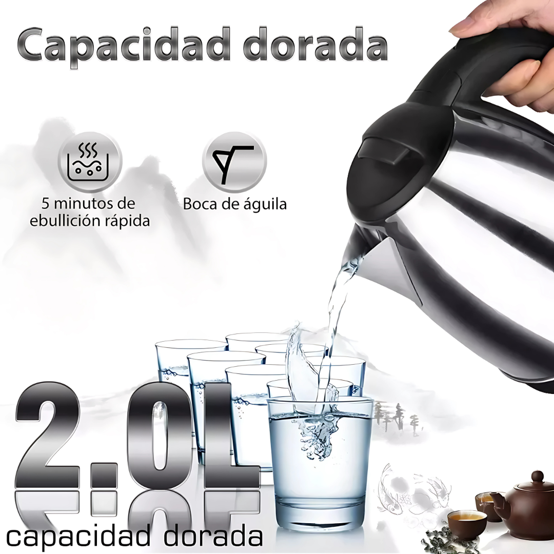 Tetera Eléctrica QuickBoil Pro - Eficiencia energética y seguridad en cada hervido.