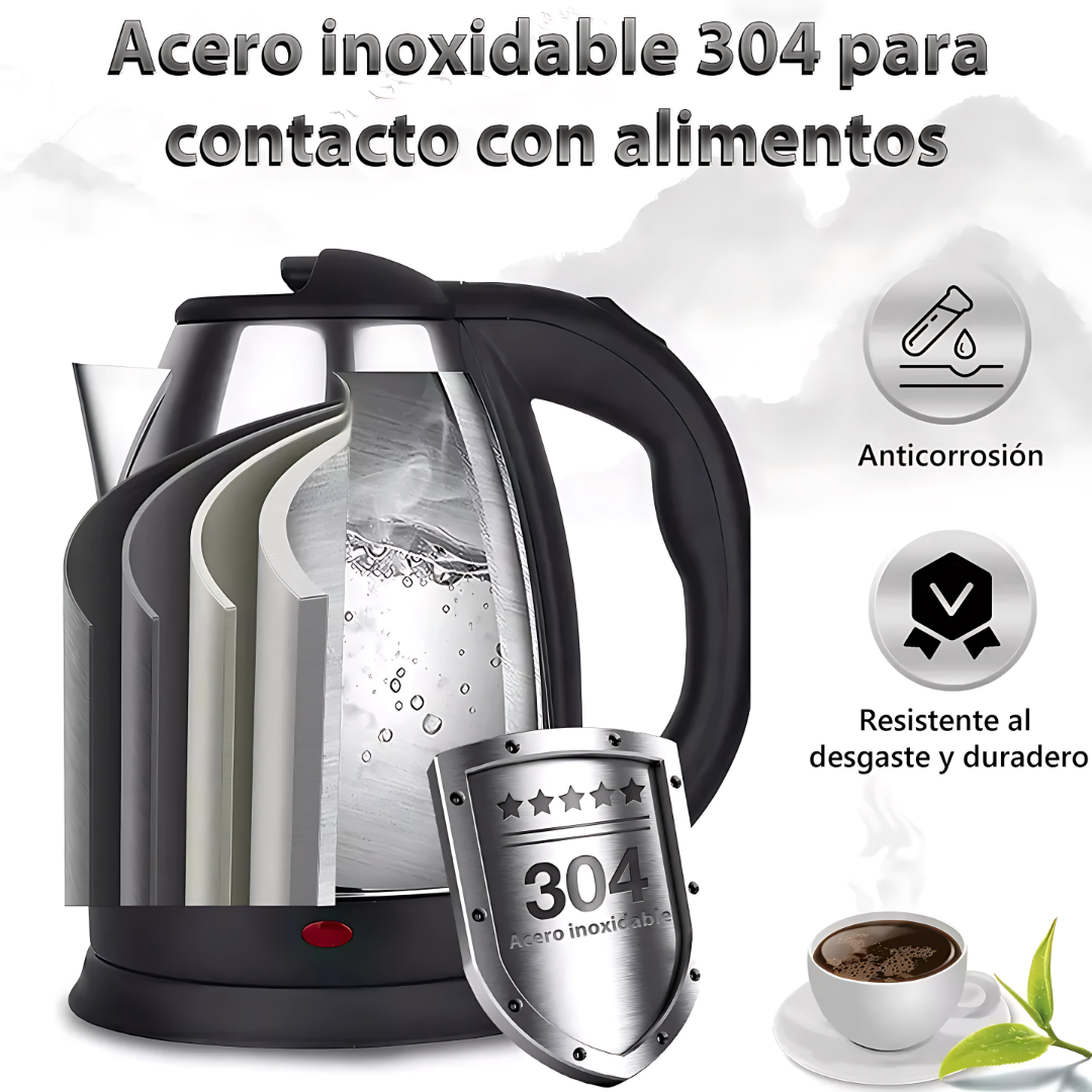 Tetera Eléctrica QuickBoil Pro - Eficiencia energética y seguridad en cada hervido.