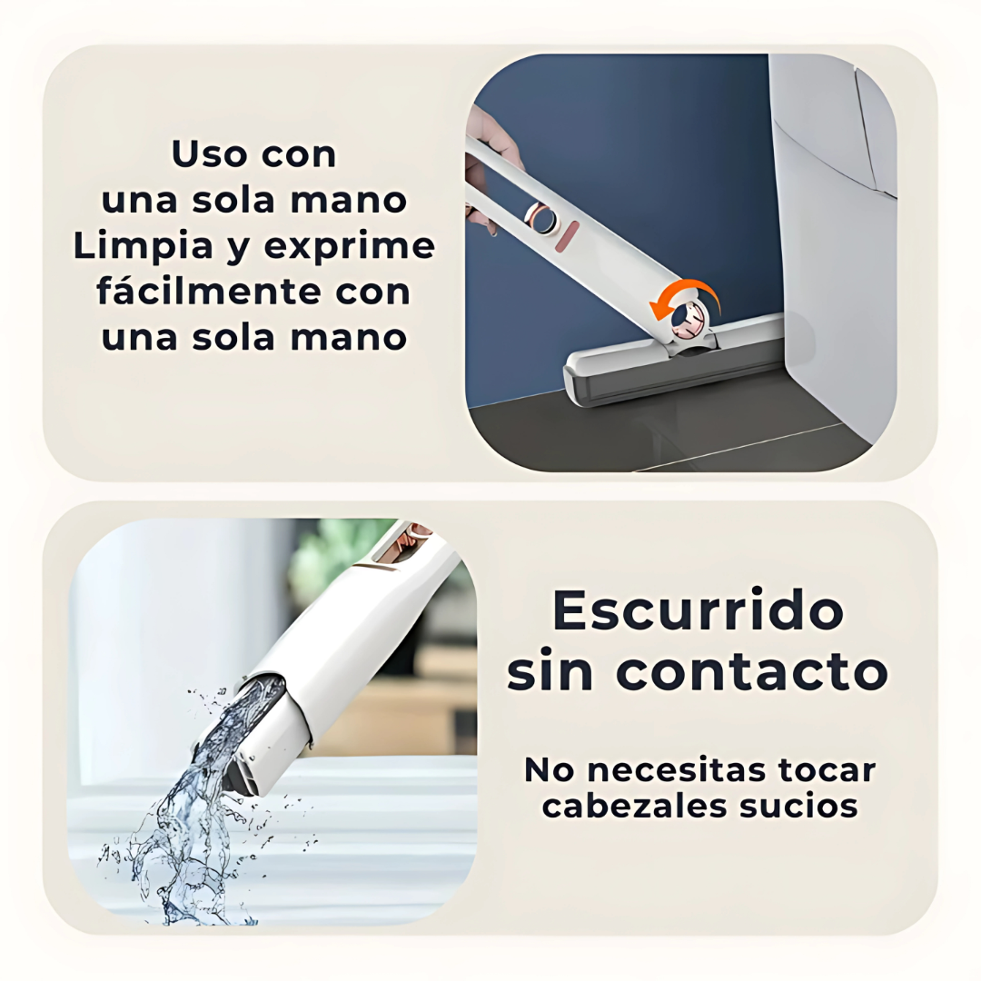 Mini Trapero EasyMop - Gira, escurre y olvida: limpieza sin complicaciones.