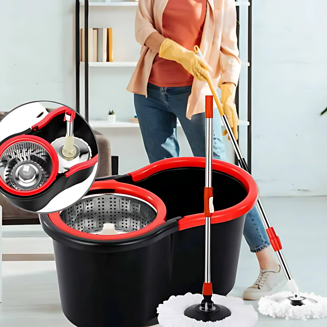 Trapero SwiftSpin Mop™ - Limpieza sin esfuerzo: exprime, gira y brilla en segundos.