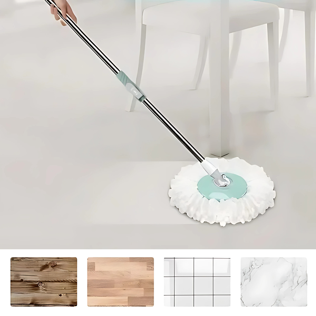 Trapero SwiftSpin Mop™ - Limpieza sin esfuerzo: exprime, gira y brilla en segundos.