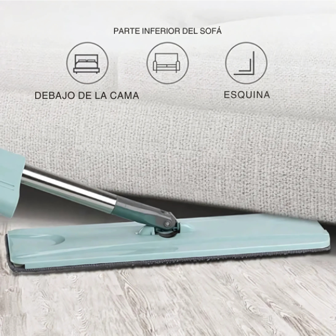 Trapero GlideMop Elite™ - Gira, limpia y seca en segundos: la forma inteligente de cuidar tu hogar.