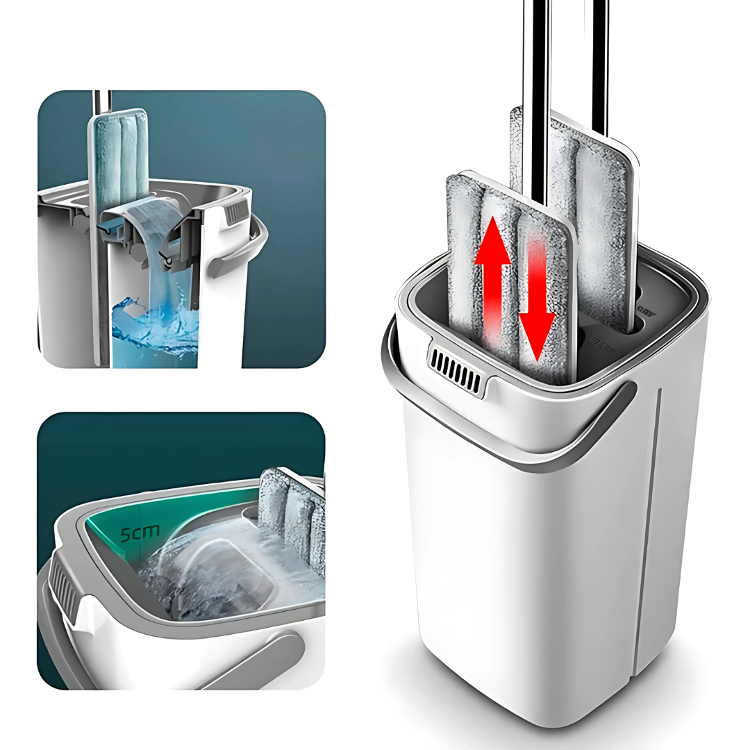 Trapero GlideMop Elite™ - Gira, limpia y seca en segundos: la forma inteligente de cuidar tu hogar.
