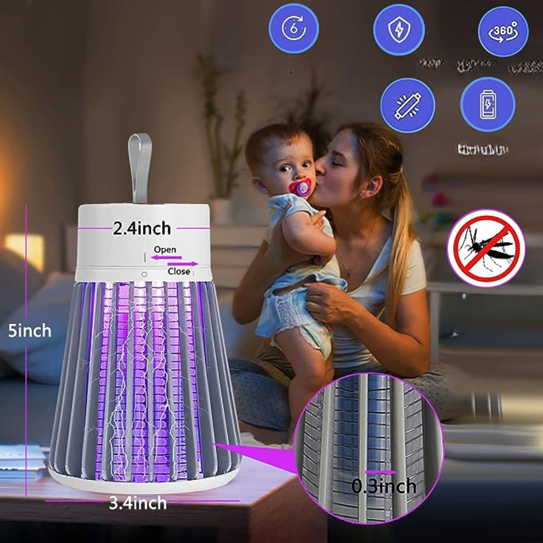 LÁMPARA ELÉCTRICA MATA MOSQUITOS – Protección silenciosa, noches tranquilas y cuidado para los más pequeños