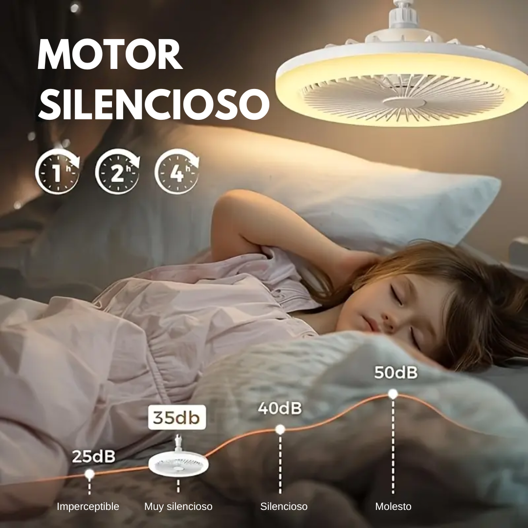Ventilador AirLume Trio - Ventilación potente, luz ambiental y energía al instante, siempre contigo.
