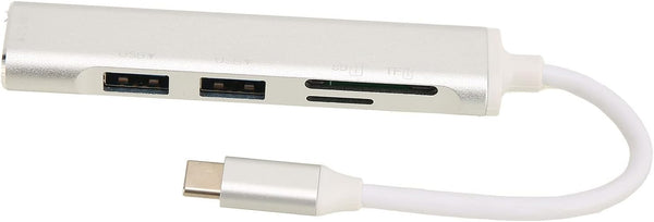 HUB TIPO C 5 EN 1 - (3 PUERTOS USB, 1 PUERTO SD, 1 PUERTO TF)