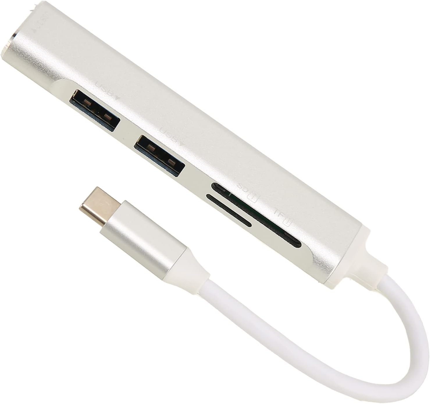 HUB TIPO C 5 EN 1 - (3 PUERTOS USB, 1 PUERTO SD, 1 PUERTO TF)